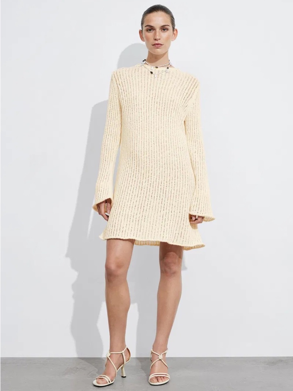 & Other Stories Rib-Knit Mini Dress